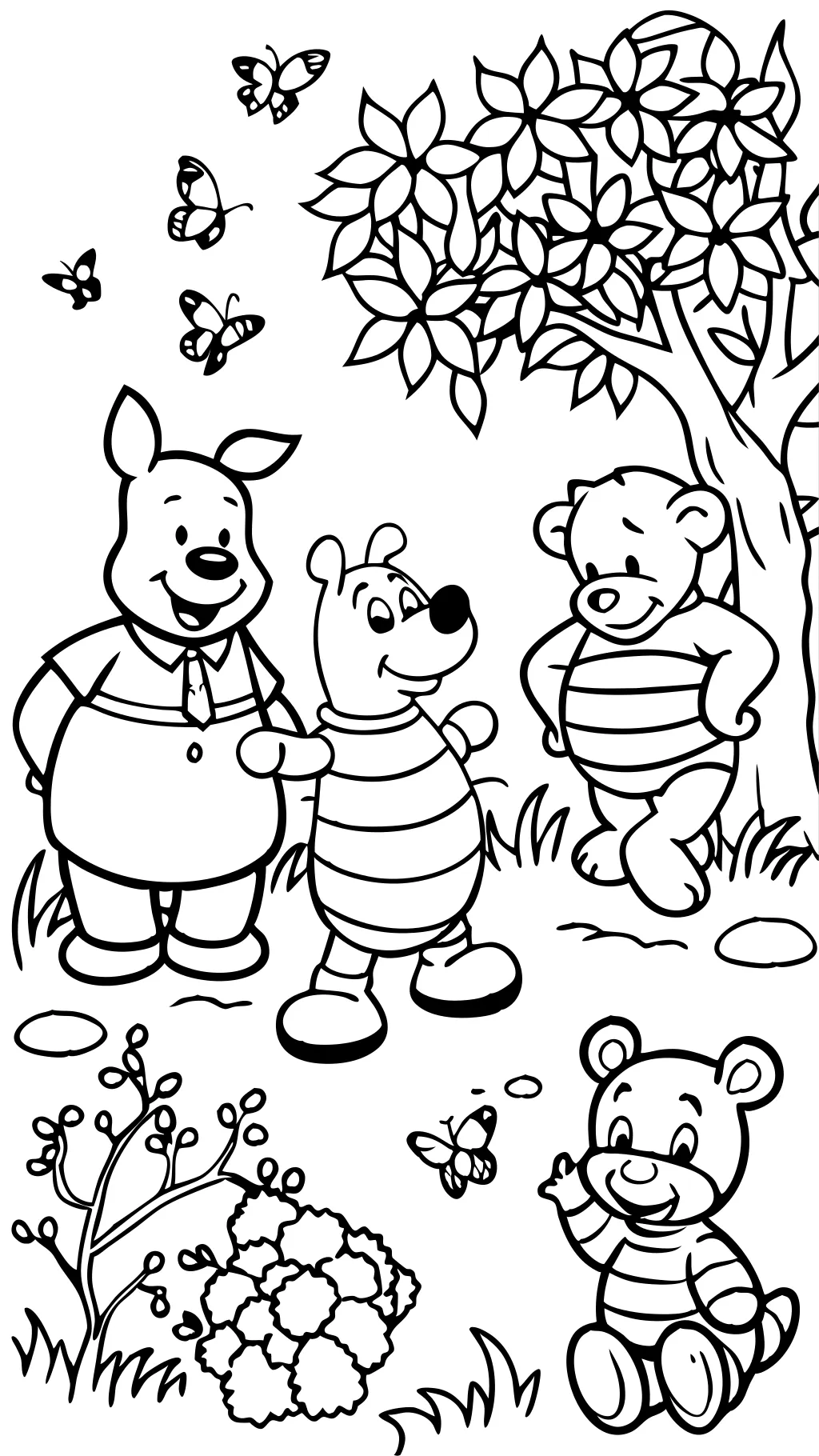 winnie the pooh and friends coloring pages